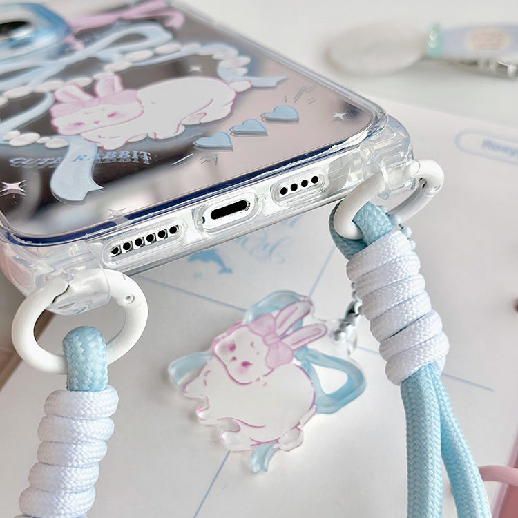手機殼|蘋果15手機殼夏天掛繩鏡面殼13promax適用iPhone14pro保護套「LR0805」24.07