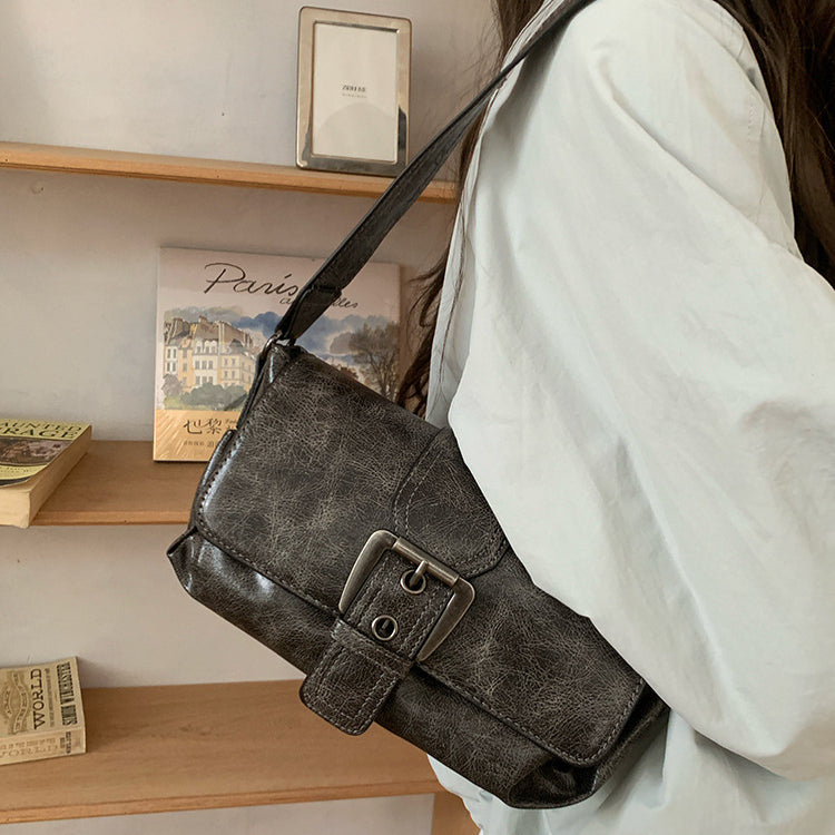 日韓流行|美拉德復古腋下包包女士2025新款高級質感女包單肩包斜挎小方包「9602#」25.05-2