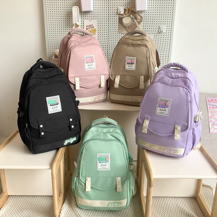 致青春|大容量書包國中女生高中生日系學院風ins雙肩包秋冬可愛背包「8513-380」24.03-1