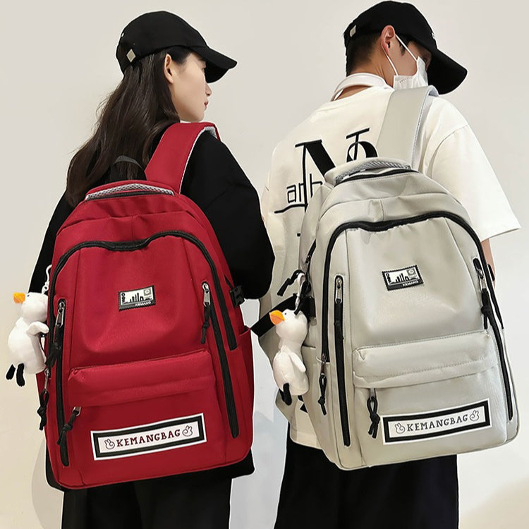 致青春|書包男大學生純色輕便大容量雙肩包多層國高中學生雙肩背包女 「9028-134」25.09-4