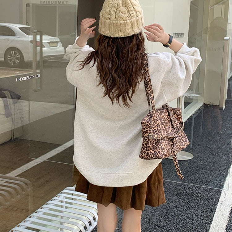 日韓流行|韓版ins手提包包女2025新款潮時尚豹紋腋下包小眾單肩托特包「F9043」25.11-1