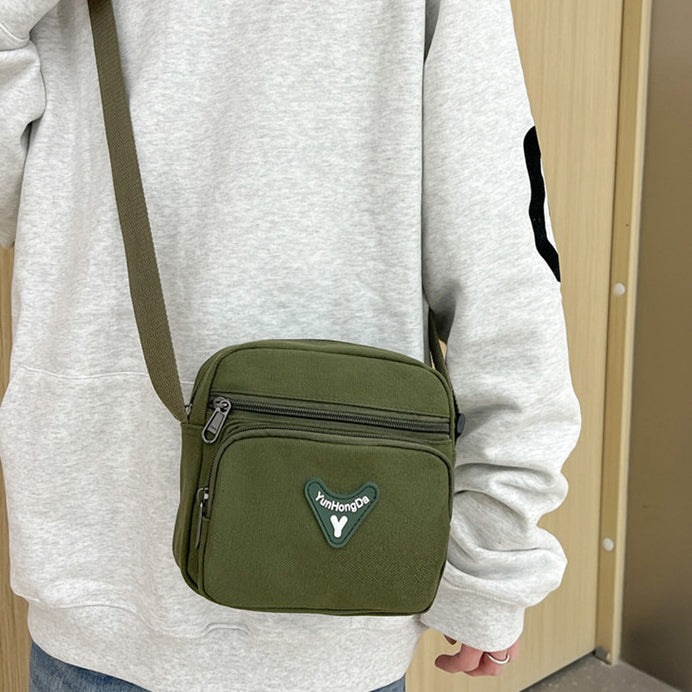 致青春 | 斜背包春季新款時尚肩背包簡約小方包通勤百搭帆布包廠家批發「690-150」24.04-3