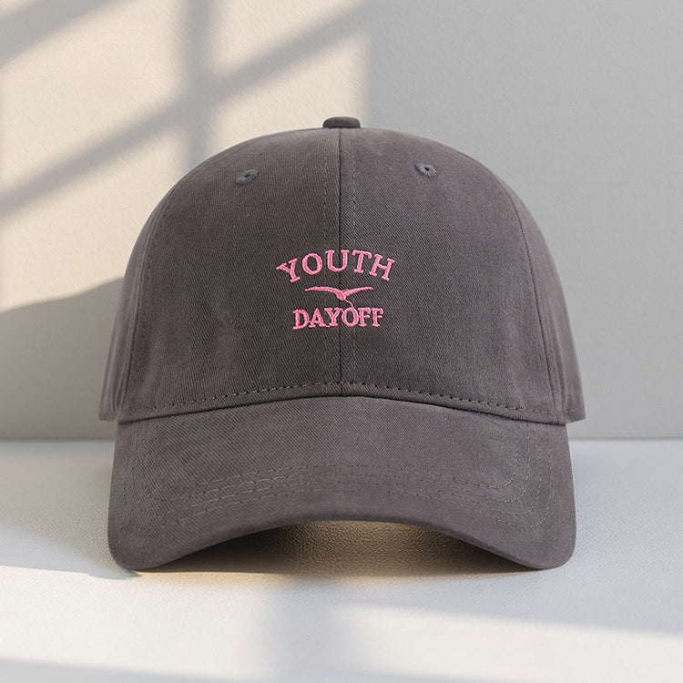 流行帽子|大頭圍顯臉小新款帽子女字母刺繡鴨舌帽加大加深寬帽檐棒球帽男潮「C5436」25.07-5