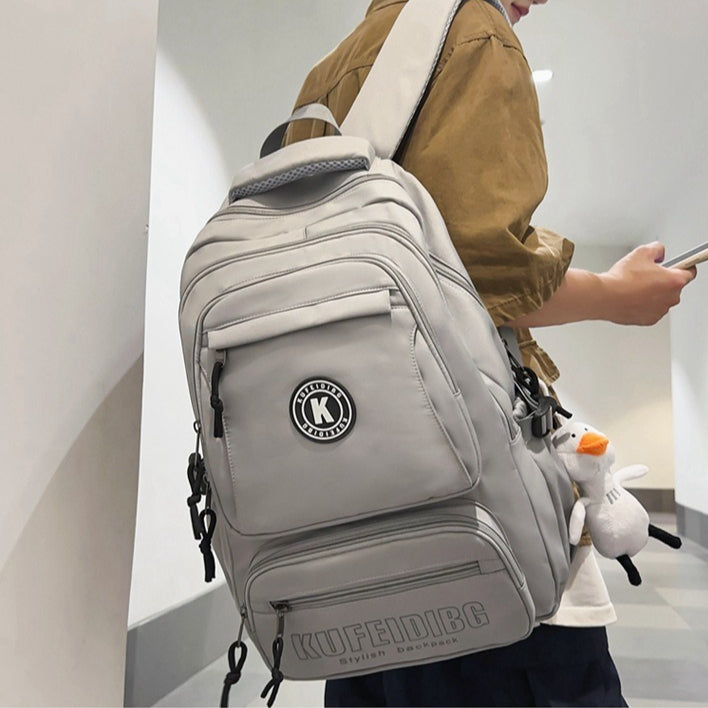 致青春|潮流雙肩包男大容量休閒旅行背包質感百搭初高中生大學生書包「9020-135」25.09-5