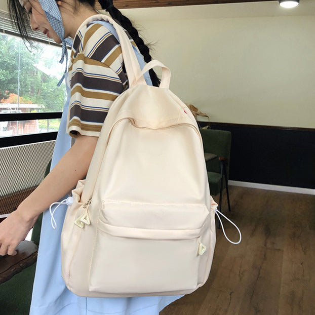 致青春|日系簡約字母休閒雙肩包甜美小清新大容量背包初高中輕便學生書包「8920-125-127」24.06-3