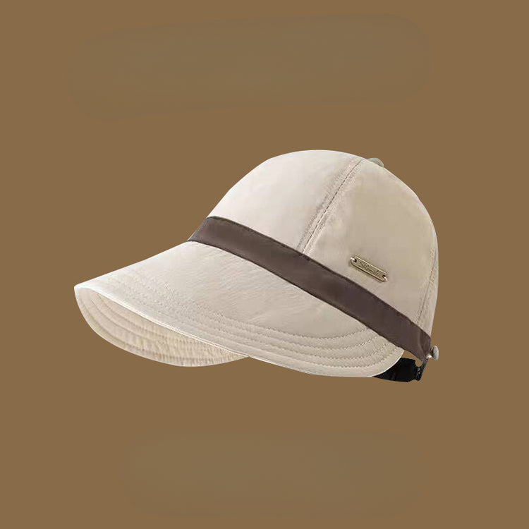流行帽子|夏露思同款遮陽漁夫帽子女可掛口罩顯臉小出行鴨舌帽速乾馬術帽「C5014」25.02-3