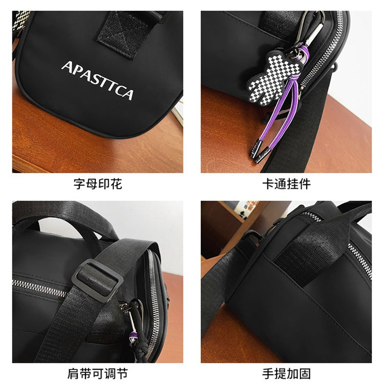 致青春|包包女包時尚牛津布小方包情侶休閒港風大容量單肩斜挎包「151-119」24.04-5