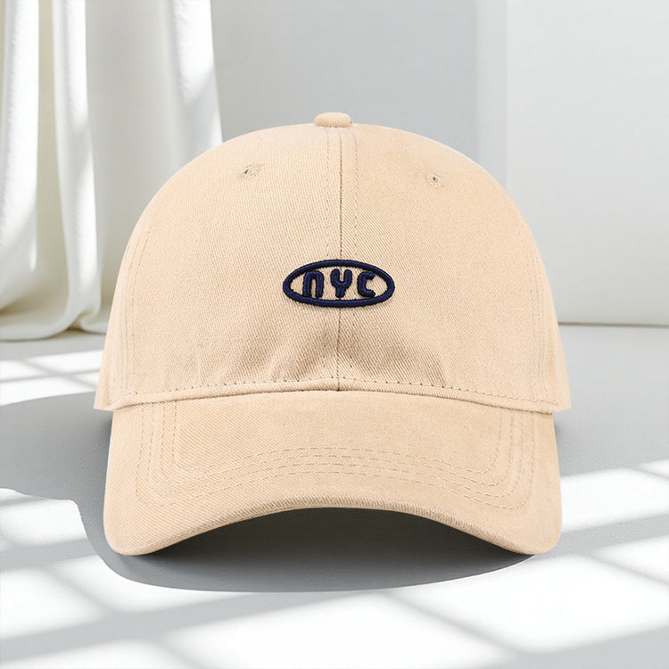 流行帽子|時尚字母刺繡帽子男女四季百搭休閒棒球帽戶外顯臉小遮陽鴨舌帽子「C3635」25.07-4