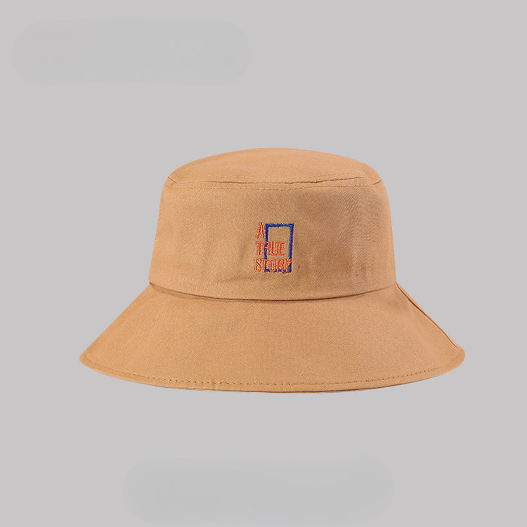 流行帽子|學生情侶帽子女韓版百搭字母刺繡漁夫帽日系簡約遮陽盆帽太陽帽男「C2485」25.04-2