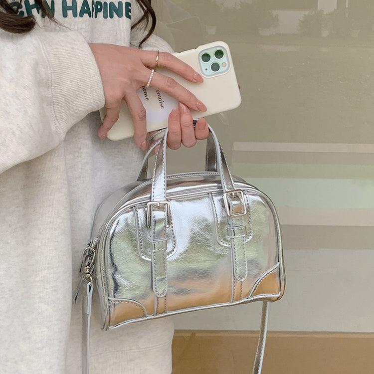 日韓流行|自製包包女2024新韓系ins秋冬復古黑色手提小包肩包斜背包「9313#」24.03-3