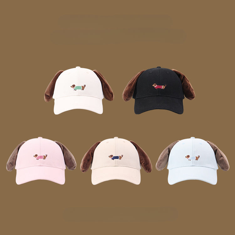 流行帽子|帽子可愛小狗棒球帽萌趣可愛春夏遮陽帽百搭學生顯臉小搞怪鴨舌帽「C4935」25.02-2