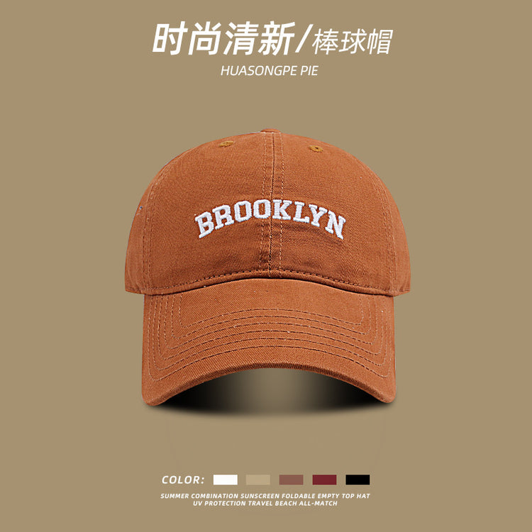 流行帽子 | 情侶休閒顯臉小棒球帽子女韓版春夏季刺繡字母百搭慵懶氛圍鴨舌帽「C1948」22.12-4