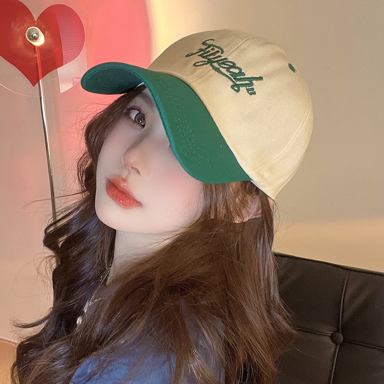 流行帽子 | 韓版小清新時尚撞色棒球帽子女春夏撞色百搭新款情侶休閒鴨舌帽男「C1947」22.12-4