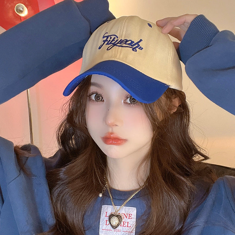 流行帽子 | 韓版小清新時尚撞色棒球帽子女春夏撞色百搭新款情侶休閒鴨舌帽男「C1947」22.12-4