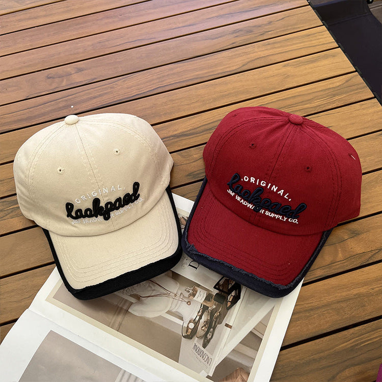 流行帽子|2024年春夏新款棒球帽學生顯臉小休閒遮陽帽百搭時尚軟頂鴨舌帽男「C3592」24.01-2