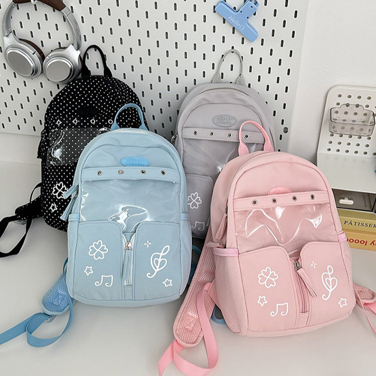 致青春 | 新款書包工裝風小眾刺繡小學生雙肩包學院大容量中學生背包「8012-128」25.07-2