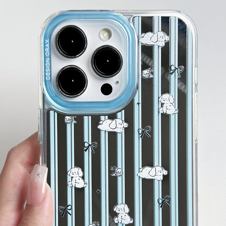 手機殼｜蘋果手機殼15/14pro適用12掛繩鏡面殼iPhone13promax新款11「WL0010」24.07