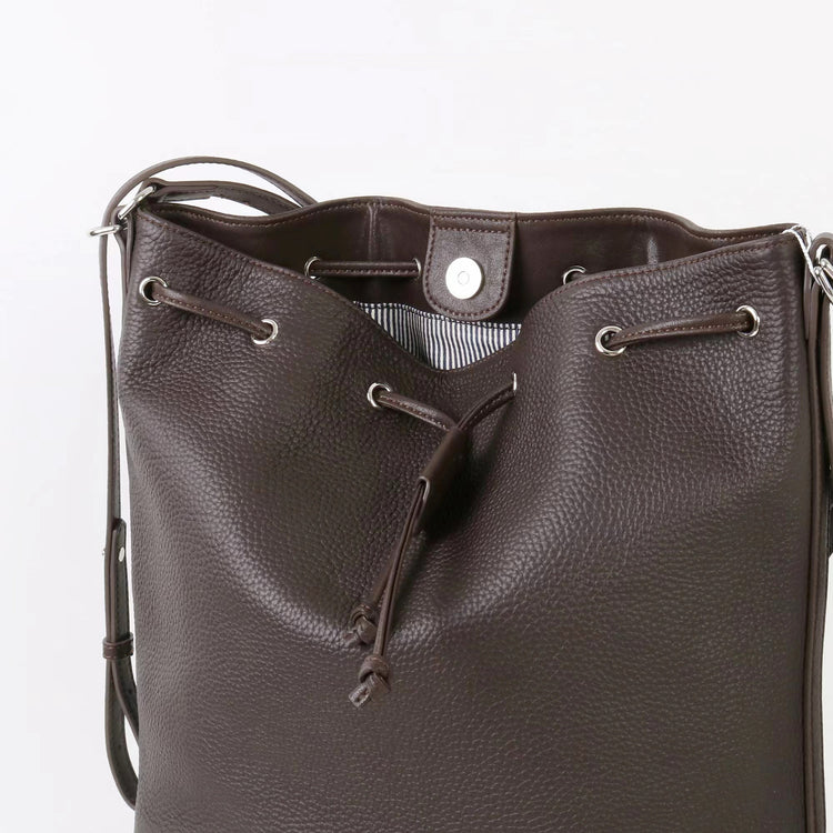 質感真皮｜2025新款時尚歐美氣質頭層牛皮雙肩水桶包百搭斜挎單肩斜挎高級感「7061」25.11-1
