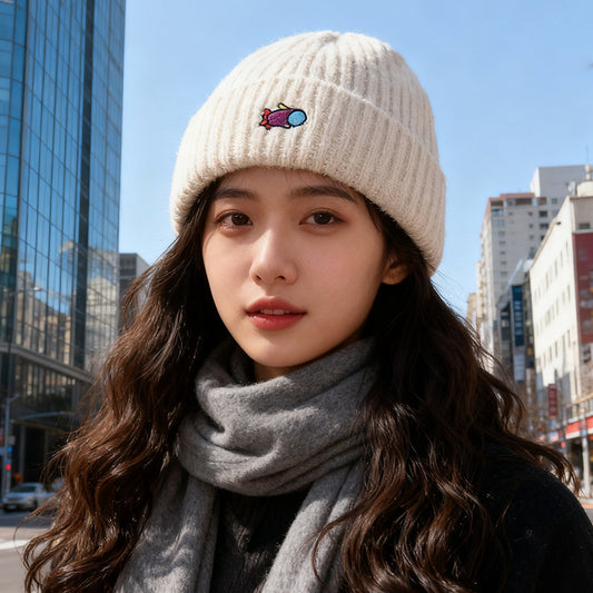 流行帽子｜帽子女可愛卡通保暖針織帽情侶百搭甜美毛線帽戶外防寒套頭冷帽男「C5697」25.10-2