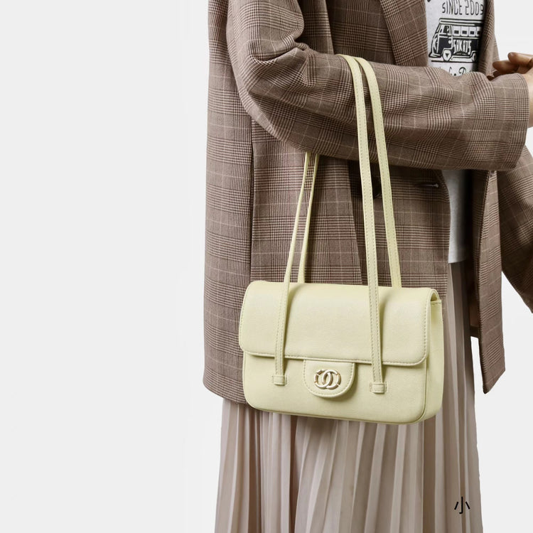 質感真皮｜2025新款球紋頭層牛皮復古小香風jennie同款腋下包小方包單肩包女「X9011 D9012」25.12-1