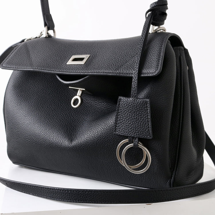 質感真皮｜2025新款togo牛皮B家同款鬆弛感大小號真皮鎖扣手提包單肩斜挎包「X5133 D5134」25.12-1