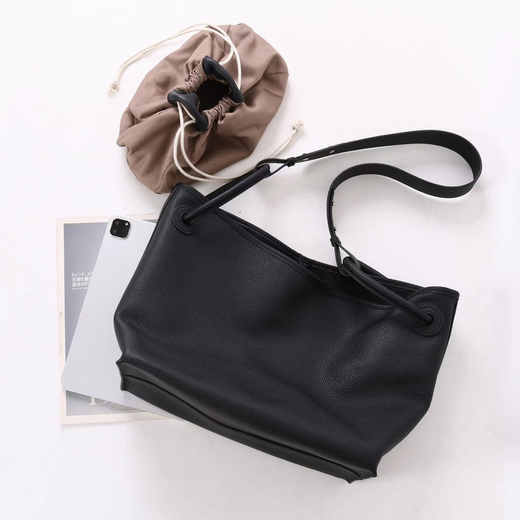 質感真皮｜2025新頭層牛皮圓環吊床通勤托特包大容量包包女大包高級感單肩包「5101」25.12-2