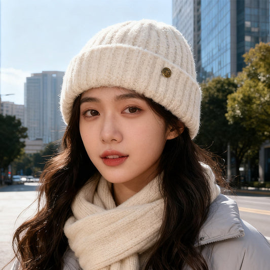 流行帽子｜秋冬新款保暖帽子女大頭圍顯臉小針織帽韓系百搭戶外冷帽男毛線帽「C5698」25.10-2