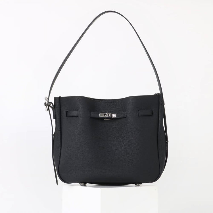 質感真皮｜2025新款頭層牛皮高級感單肩斜背手提水桶包大容量小眾百搭「OS53088」25.11-1