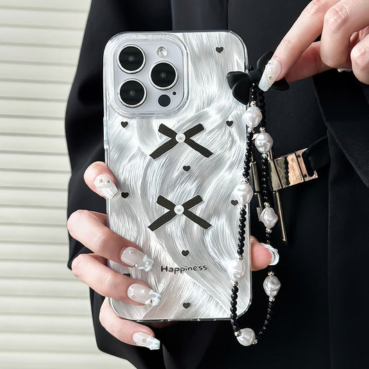 手機殼｜蘋果15羽紗手機殼女iPhone14一件代發11適用12/13Pro大孔透明「WL0095」24.07