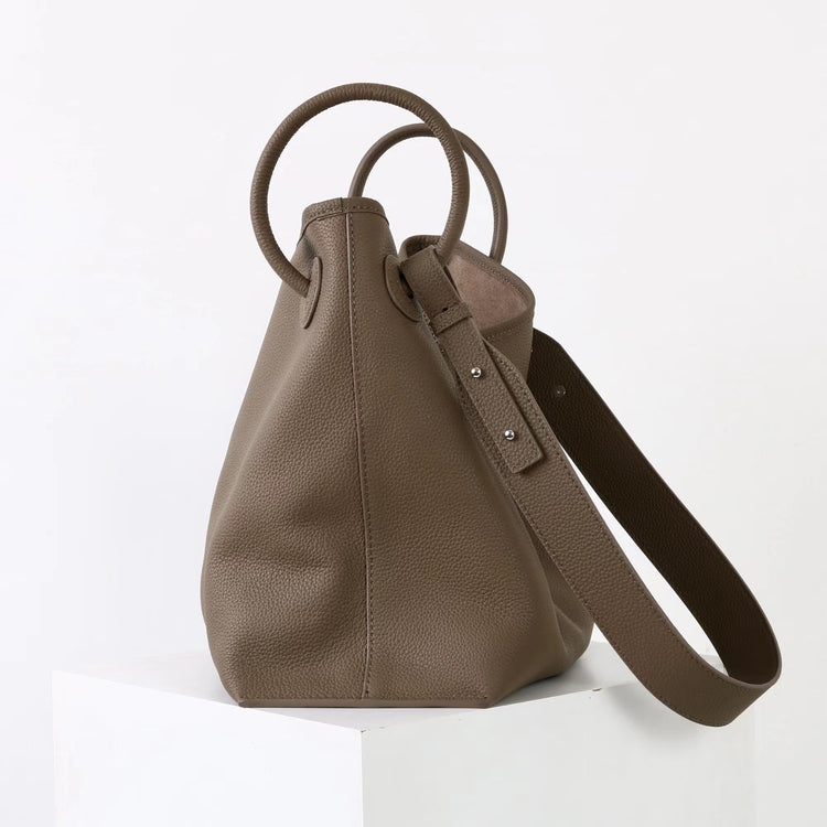 質感真皮｜2025新頭層牛皮圓環吊床通勤托特包大容量包包女大包高級感單肩包「5101」25.12-2