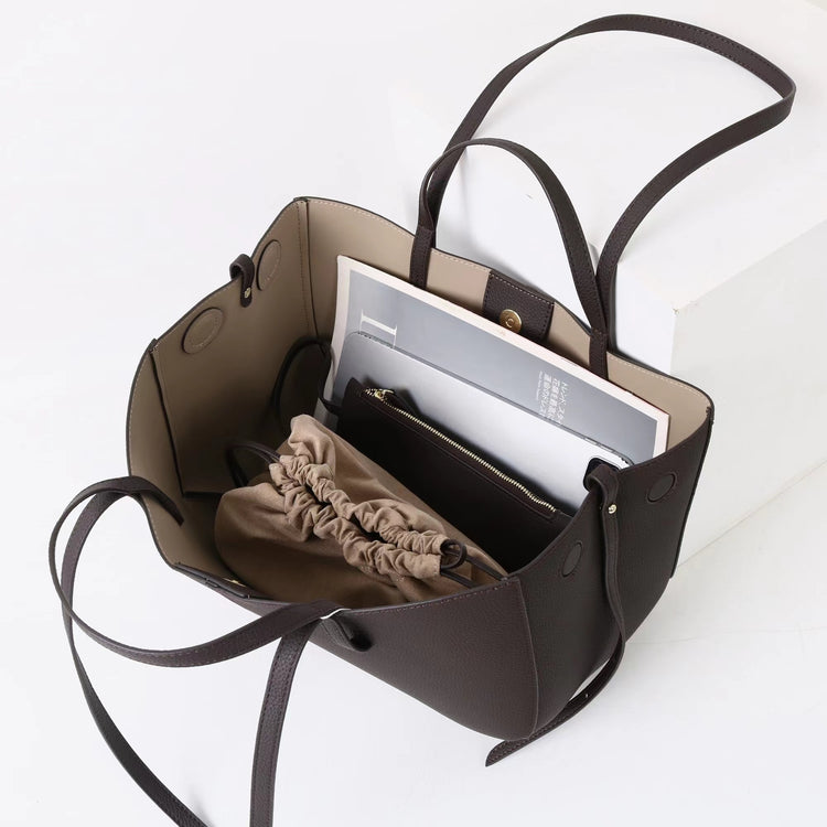 質感真皮｜2025新款高級感輕奢頭層牛皮翅膀手提單肩子母通勤包斜挎托特包包「9230」25.11-4