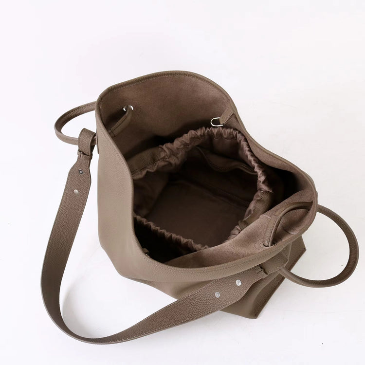 質感真皮｜2025新頭層牛皮圓環吊床通勤托特包大容量包包女大包高級感單肩包「5101」25.12-2