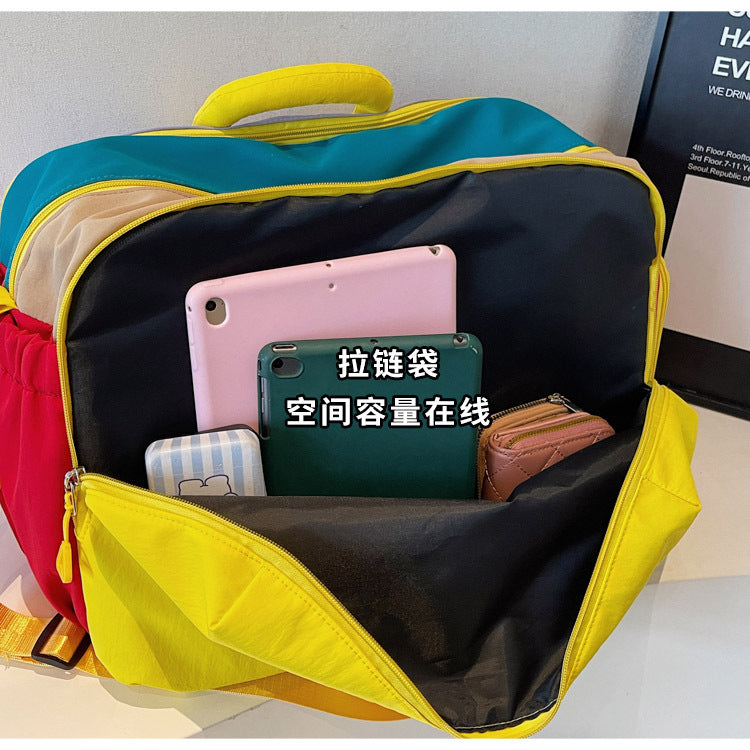 致青春｜彩色行李袋旅行包運動收納街頭新款包多用途大容量輕便健身包「808-139」25.11-3