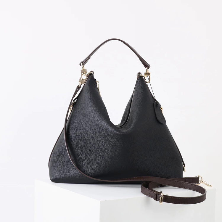 質感真皮｜2025新款潮流時尚百搭休閒頭層軟牛皮鏈條荔枝紋單肩包斜挎通勤托特包「6667」25.12-2