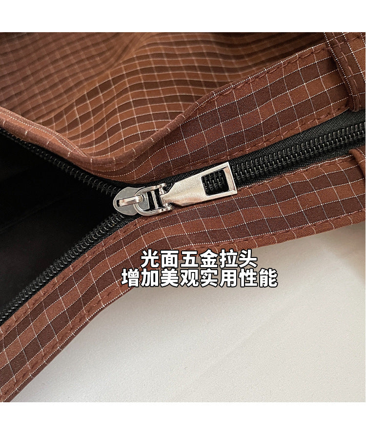 致青春｜2025新款時尚大容量帆布包女小眾托特包百搭斜挎包通勤單肩手提包「1883-125」25.10-1