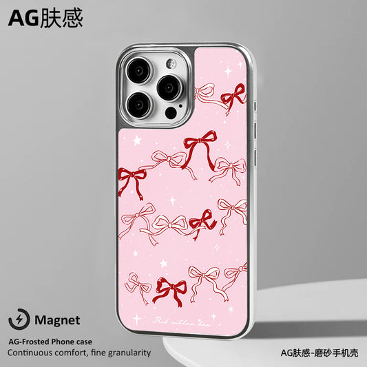 手機殼｜蘋果16手機殼ins風磁吸AG磨砂碳纖紋12適用iPhone14Pro小米15「LR1370」25.05-2
