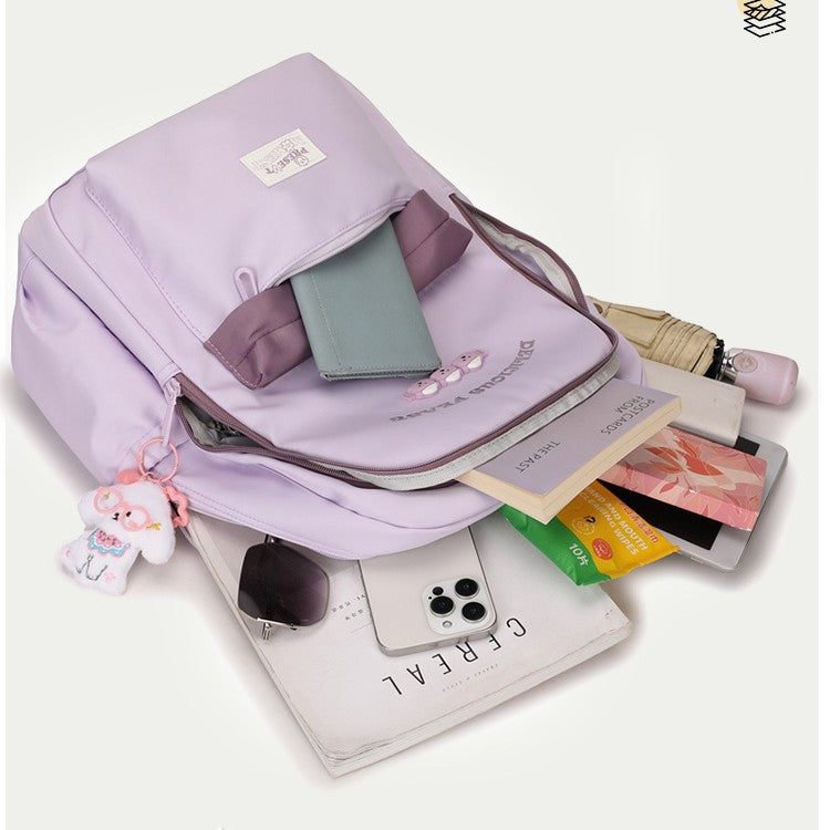 致青春｜新款學生書包女韓版國中女生高中生大容量雙肩包簡約大容量背包「1496-134」25.12-1