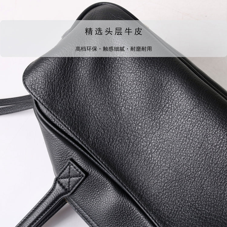 質感真皮｜2025全新百搭輕奢小眾高級感波士頓大包肩托特枕頭通勤保齡球包「6163」25.07-1