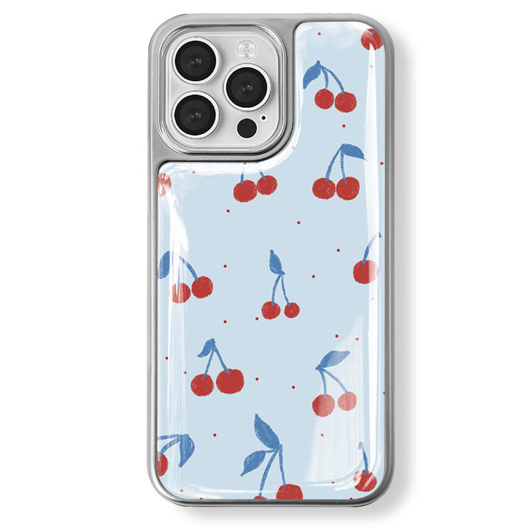 手機殼｜iPhone14手機殼15Pro蘋果16適用華為mate60電鍍銀邊滴膠ins風「LR1662」25.04-5