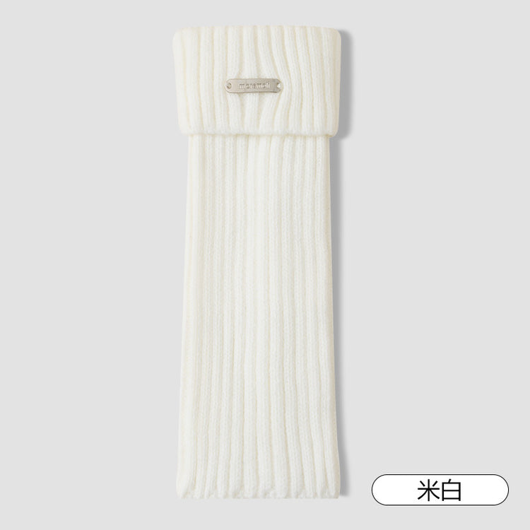 女襪｜羊毛襪套女秋冬季加厚保暖鎖溫堆堆襪復古Y2K辣妹彈力中筒腿套「WT239068」25.09-2