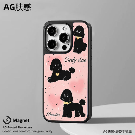 手機殼｜iPhone16Pro卡通手機殼蘋果15Promax磁吸AG磨砂碳纖紋14適用「WYB2013」25.05-1