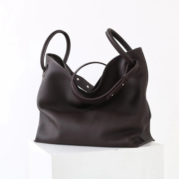 質感真皮｜2025新頭層牛皮圓環吊床通勤托特包大容量包包女大包高級感單肩包「5101」25.12-2