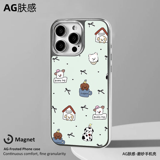 手機殼｜iPhone16手機殼蘋果13磁吸AG磨砂碳纖紋12適用小米15卡通14「LR1322」25.05-2