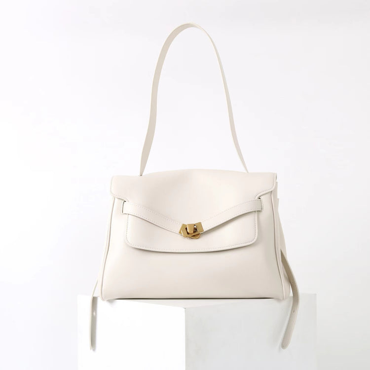 質感真皮｜2025新款通勤復古百搭單肩斜背包外出上班公文包女包時尚潮流單肩包「6191L」25.12-1