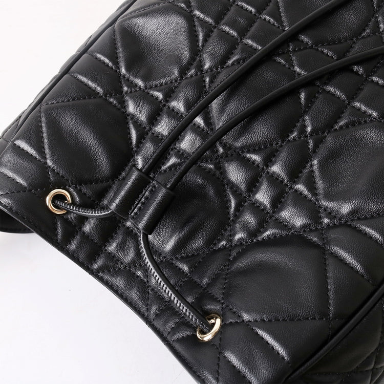 質感真皮｜2025新款羊皮菱格抽繩水桶包大容量腋下包百搭質感單肩斜挎手提包「X8303 D8305」25.08-2