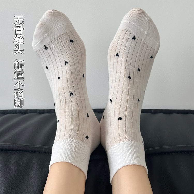 女襪｜襪子女士薄款莫代爾親膚舒適透氣短襪潮流通勤好搭簡約休閒襪「FKF2506」25.05-2