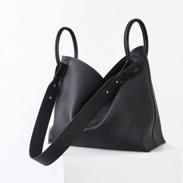 質感真皮｜2025新頭層牛皮圓環吊床通勤托特包大容量包包女大包高級感單肩包「5101」25.12-2