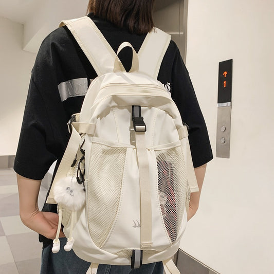 致青春 | 新款書包簡約韓系大容量男女背包電腦旅行初高中大學生雙肩包「1206-130」24.05-1