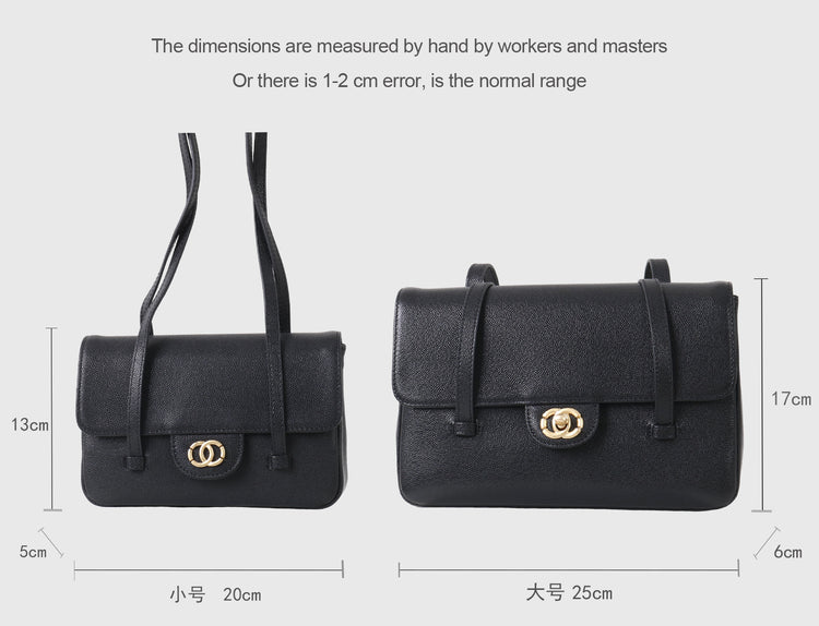 質感真皮｜2025新款球紋頭層牛皮復古小香風jennie同款腋下包小方包單肩包女「X9011 D9012」25.12-1