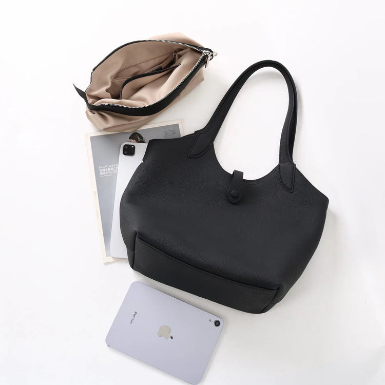 質感真皮｜2025新頭層牛皮大容量手提托特包包女式通勤女款輕奢小眾高級感「OS53018」25.11-4